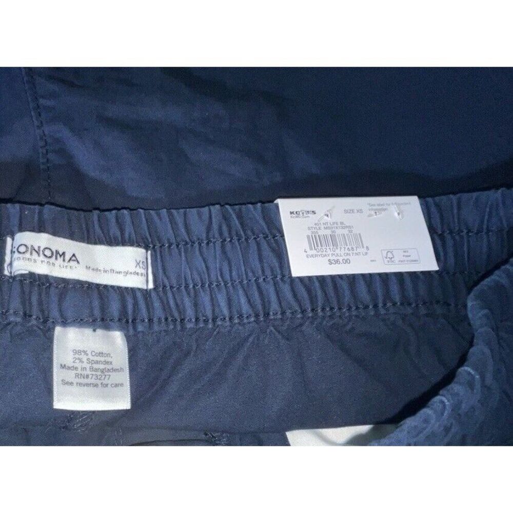 New‎ Sonoma Good For Life Cotton 7" Shorts Pull-on Mens Blue Size XS - Picture 5 of 5